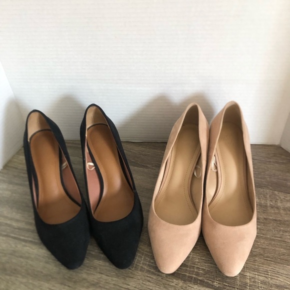 H&M Black and Tan Women's Chunky Heeled Pumps - Picture 13 of 13